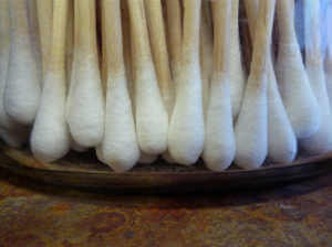 Cotton Swabs - Bottom (what the end of power swabs look like)