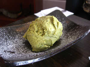 Green Tea Ice Cream - Matcha Green Tea Latte and Green Tea Ice Cream Set - Cocoro Cafe, QVM AUD8 set