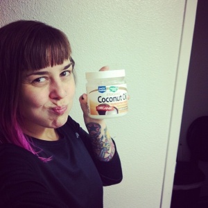 Trying oil pulling thanks to @closedblueyes' encouragement
