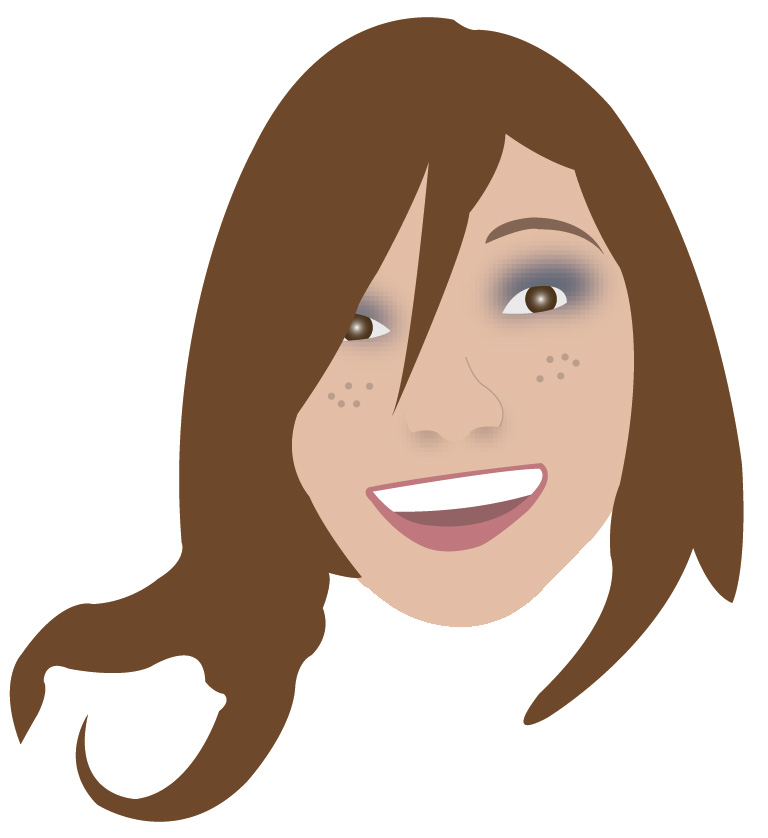 Girl 1 - A smiling girl happy from using the best tooth powder