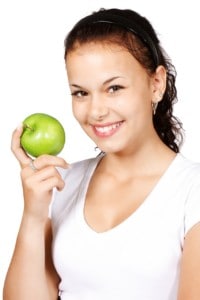 Apple, Diet, Healthy eating, Food, Smiling Girl